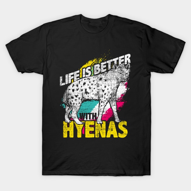 Hyena Safari Retro Animal Hyenas T-Shirt by ShirtsShirtsndmoreShirts